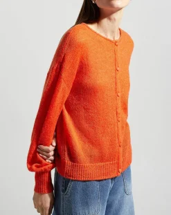 Gilet en Laine & Mohair mélangés Maille Boston 2 rouge moyen