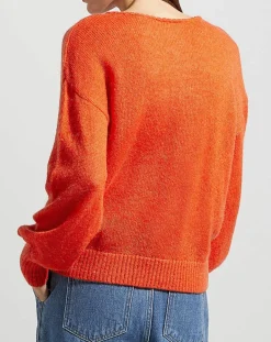 Gilet en Laine & Mohair mélangés Maille Boston 2 rouge moyen