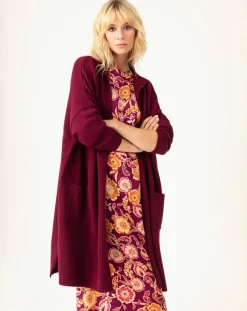 Gilet en Laine mélangée Amira prune