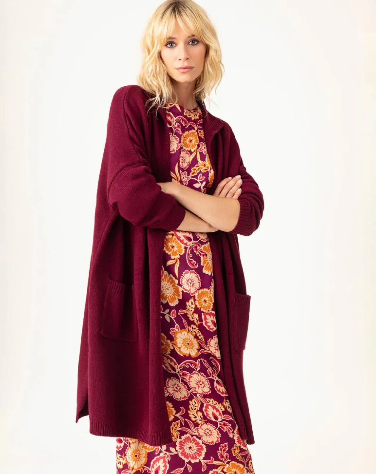 Gilet en Laine mélangée Amira prune