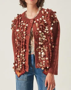 Gilet en Mohair & Laine mélangés Pampille écureuil