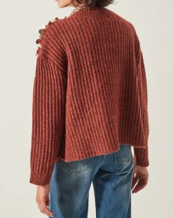 Gilet en Mohair & Laine mélangés Pampille écureuil