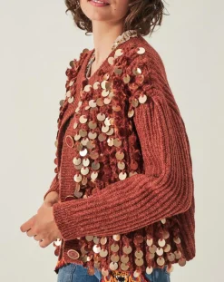 Gilet en Mohair & Laine mélangés Pampille écureuil