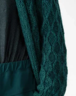 Gilet en Mohair mélangé Aster emeraude