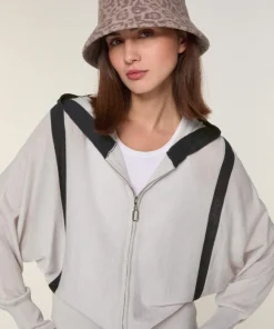 Gilet Ghislaine en Laine Bi-Couleur blanc