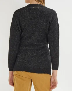 Gilet Hannae en Maille mélangée noir