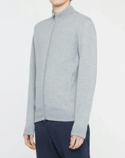 Gilet Jersey zippé gris