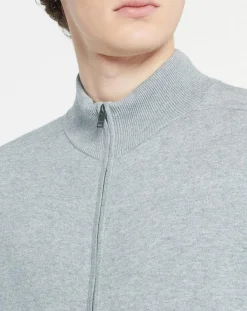 Gilet Jersey zippé gris