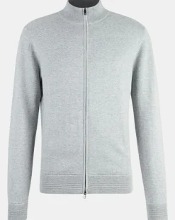 Gilet Jersey zippé gris