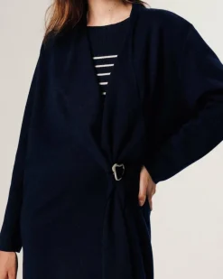 Gilet Joëlle ouvert bleu nuit