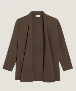 Gilet Lawrence ouvert marron havane