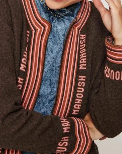 Gilet Lisa marron/rose