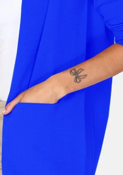 Gilet long en Cachemire mélangé col châle royal