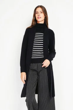 Gilet long fantaisie noir