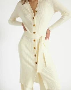 Gilet long Galia écru