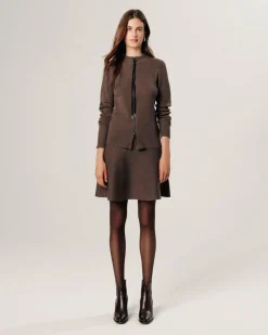 Gilet Maggie zippé marron havane