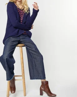 Gilet Mystère en Maille de coton bleu marine