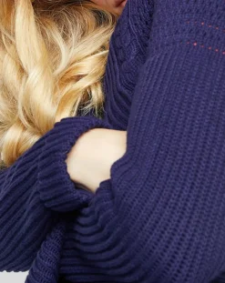 Gilet Mystère en Maille de coton bleu marine