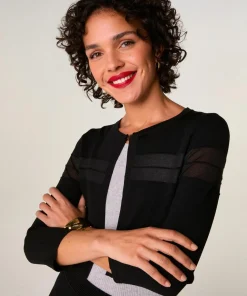 Gilet Noor col rond noir