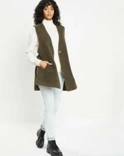 Gilet réversible en Fausse Fourrure Dafne military