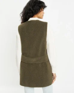 Gilet réversible en Fausse Fourrure Dafne military