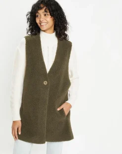 Gilet réversible en Fausse Fourrure Dafne military