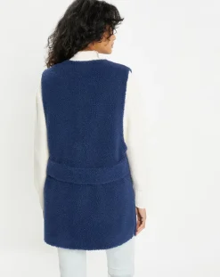 Gilet réversible en Fausse Fourrure Dafne indigo