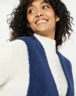 Gilet réversible en Fausse Fourrure Dafne indigo