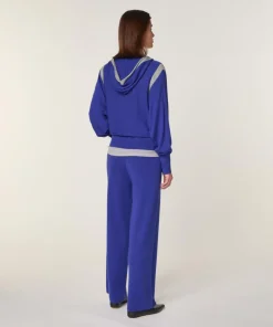 Gilet Sacha 100% Laine Bi-Couleur bleu outremer