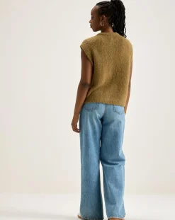 Gilet sans manches en Alpaga mélangé Abogi multicolore