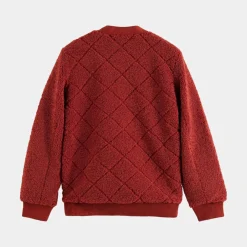 Gilet Teddy en Sherpa rouge