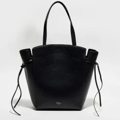 Grand sac cabas en Cuir Clovelly noir - 50x40x16 cm