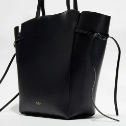 Grand sac cabas en Cuir Clovelly noir - 50x40x16 cm