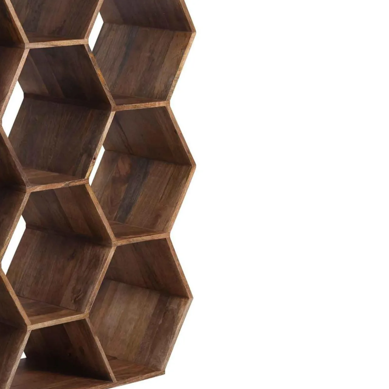 Grande étagère hexagonale offre m&m naturel - 111x40x168 cm