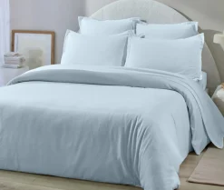 Housse de couette 100% Flanelle de Coton bleue