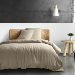 Housse de couette 100% Gaze de coton beige