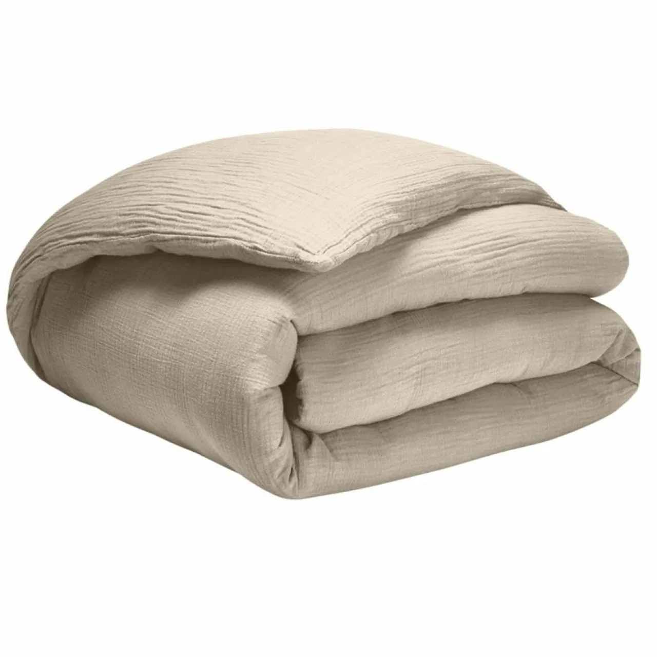 Housse de couette 100% Gaze de coton beige