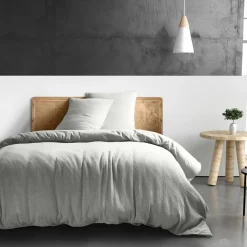 Housse de couette 100% Gaze de coton grise