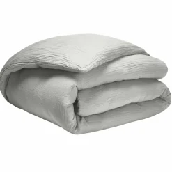 Housse de couette 100% Gaze de coton grise