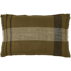 Housse de coussin 100% Lin Aalborg kaki - 40x60 cm