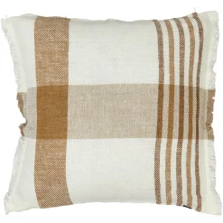 Housse de coussin 100% Lin Aalborg tabac - 45x45 cm