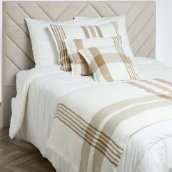 Housse de coussin 100% Lin Aalborg tabac - 45x45 cm