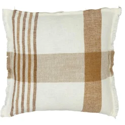 Housse de coussin 100% Lin Aalborg tabac - 45x45 cm