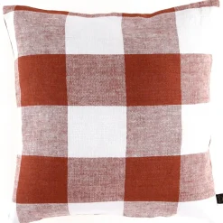 Housse de coussin 100% Lin Palma brique - 45x45 cm
