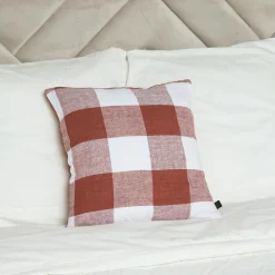 Housse de coussin 100% Lin Palma brique - 45x45 cm