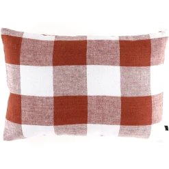 Housse de coussin 100% Lin Palma brique - 40x60 cm