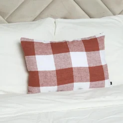 Housse de coussin 100% Lin Palma brique - 40x60 cm