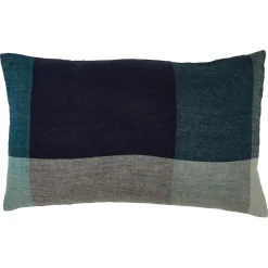 Housse de coussin 100% Lin Saporo encre - 50x80 cm