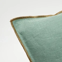 Housse de coussin en lin lavé jade - 40x60 cm