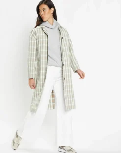 Imperméable en Coton Louis à carreaux beige